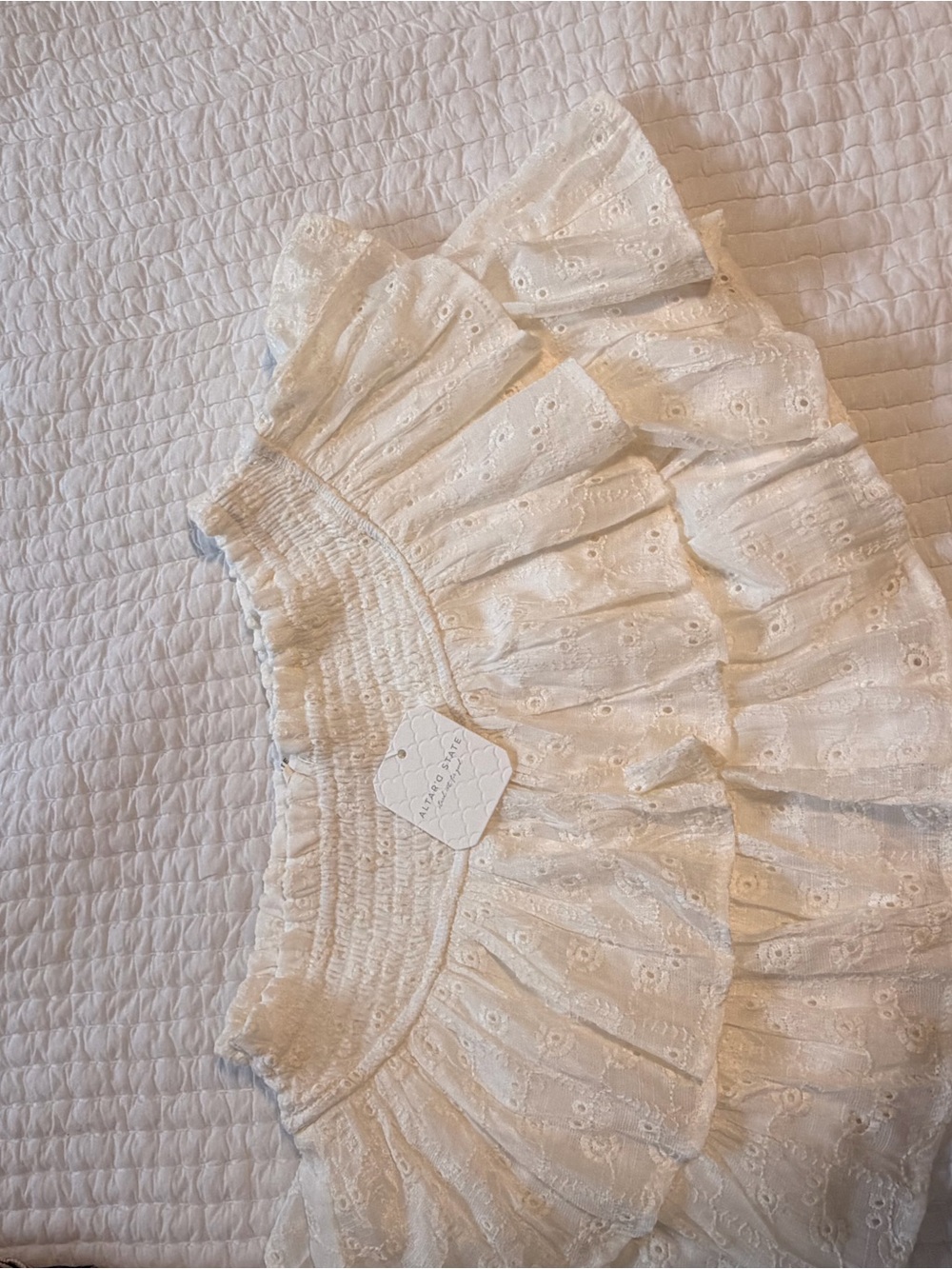 NWT Altard State Ruffle Tiered White Skort - Picture 3 of 8